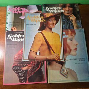 Golden Hands weekly magazine Part 37-41 Vol 3 Knitting Dressmaking Needlecraft